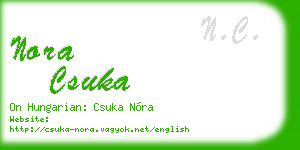 nora csuka business card